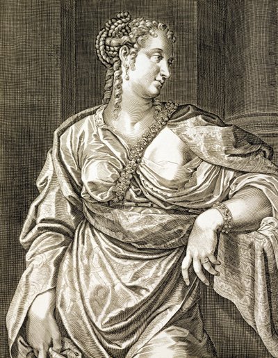 Agrippina vrouw van Tiberius door Aegidius Sadeler or Saedeler